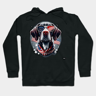 Pointer dog 4th of July Hoodie